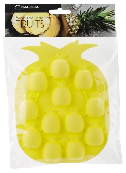 Foremka elastyczna FRUITS ANANAS do kostek lodu na 12 kostek lodu ananas żółty zdjęcie 3