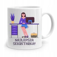 Kubek Prezent Dla Sekretarki Najlepsza Sekretarka Z Nadrukiem Ze Zdjęciem