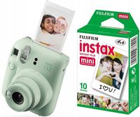 Aparat Fujifilm Instax Mini 12 zielony + wkład biała ramka