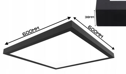 Panel LED NATYNKOWY czarny 60x60cm Plafon 60W na Arena.pl