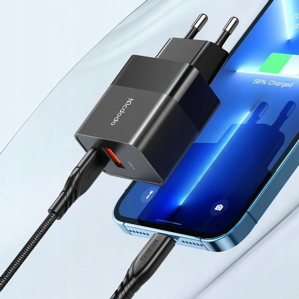 MCDODO SZYBKA ŁADOWARKA USB + USB-C 20W DO IPHONE zdjęcie 10
