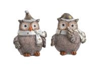 figurka ceram 6szt sowa 6cm 36can5882_mix