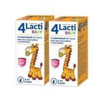 Zestaw 4 LACTI BABY Krople, żywe kultury bakterii 2x5ml