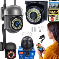 Zewnętrzna Kamera WiFi Obrotowa 4MPx Tuya SMART 2K SD Bezprzewodowa QUAD HD