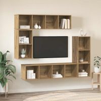 Zestaw szafek RTV 4 pcs dąb artisan 37 x 37 x 142.5 cm