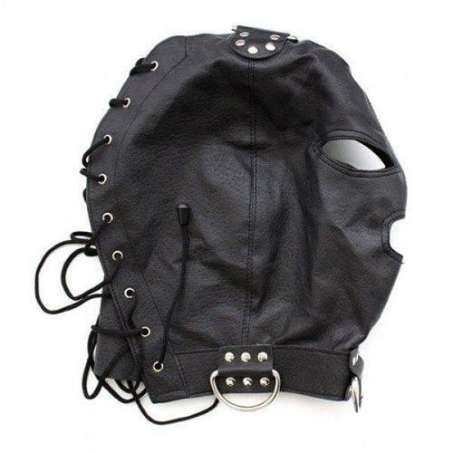 maska bdsm z obrożą niewolnika otwory na oczy usta na Arena.pl