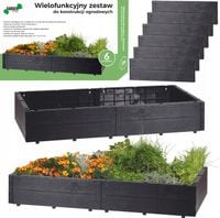 WARZYWNIAK SKRZYNIA NA WARZYWA RABATA KWIATOWA SKŁADANA GRZĄDKA PODNIESIONA