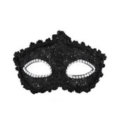 Maska karnawałowa brokatowa czarna z diamencikami