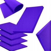 Wygłuszająca pianka mata akustyczna GŁADKA 200x100x2 cm | 2 m2 Fioletowy
