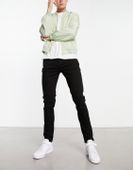 G19W007 JEANSY SPODNIE RURKI CZARNE ASOS DESIGN 32