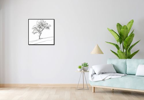 Plakat 60x60cm Drzewo w Zarysie na Arena.pl