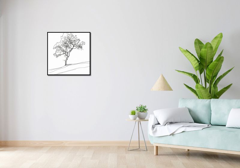 Plakat 60x60cm Drzewo w Zarysie zdjęcie 4