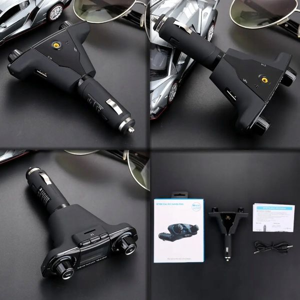 Transmiter Samochodowy FM Bluetooth 5.0 USB micro SD 8w1 AUX Ładowarka zdjęcie 5