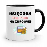 Kubek Czarny Prezent Dla Księgowej Księgowego Z Nadrukiem Ze Zdjęciem