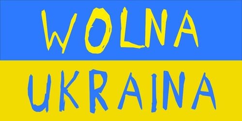 MAGNES NA samochód UKRAINA STOP WOJNIE FLAGA 2x na Arena.pl