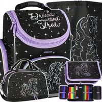 TORNISTER PLECAK SZKOLNY DLA DZIEWCZYNKI JEDNOROŻEC TORBA WOREK PIÓRNIK