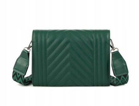 Victoria J. - torebka listonoszka przeszycia pasek BOHO zielony VJ-944 na Arena.pl