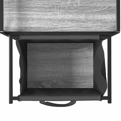 Kosz na pranie 1 komora z półką, szary dąb sonoma na Arena.pl