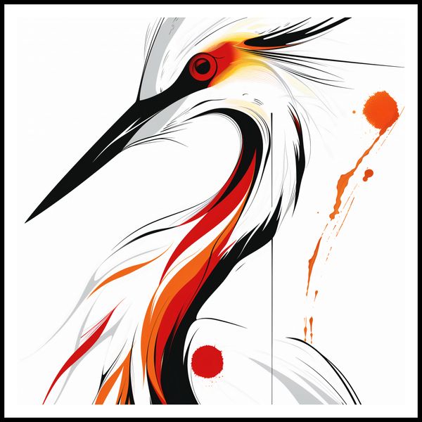 Plakat 90x90cm Bocian zdjęcie 3