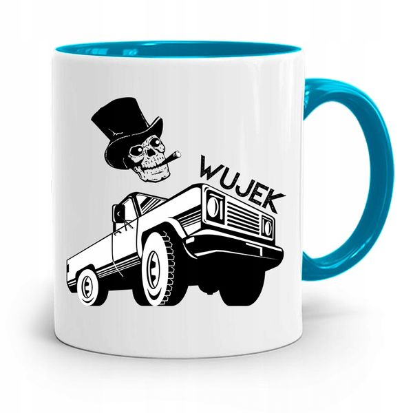 Kubek Błękitny Prezent Dla Wujka Najlepszy Wujek Z Nadrukiem Ze Zdjęciem zdjęcie 1