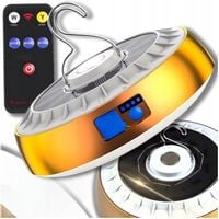 DUŻA LAMPA TURYSTYCZNA 2400 mAh LATARKA KEMPINGOWA LED POWERBANK SOLARNA