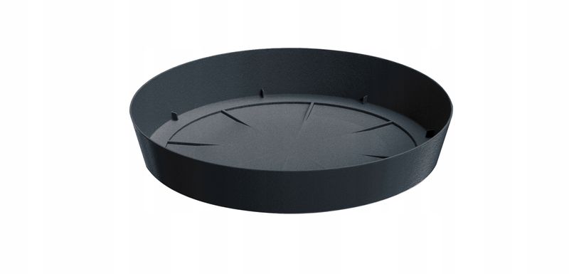 Doniczka okrągła Lofly DLOF160 z podstawką | Antracyt, Wymiary 15.80x14.4 cm, Prosperplast zdjęcie 4