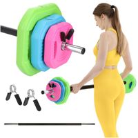 SZTANGA Z OBCIĄŻENIEM ZESTAW GRYF PROSTY TALERZE TRENINGOWA DOMOWA