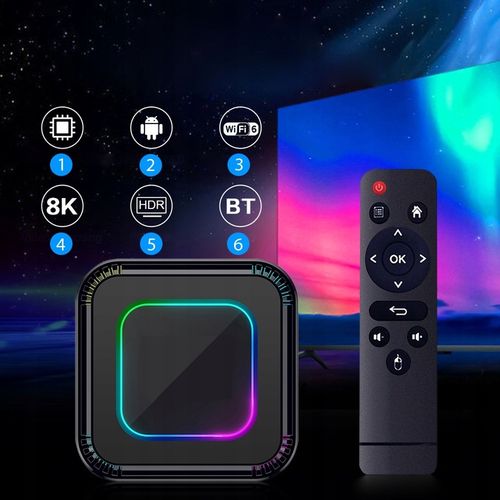SMART BOX TV 4K 8K ANDROID 13 WIFI 6 BLUETOOTH 5 PRZYSTAWKA TV MODEL 2025 na Arena.pl