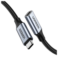 kabel ugreen us372 80810 usb-c - usb-c pd qc 100w 5a 10gbps 0.5m - szary