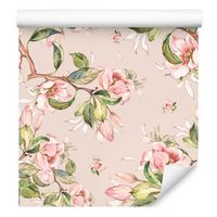 Tapeta do sypialni wiosenne kwiaty liście drzewa