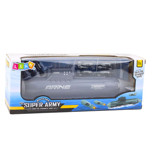 Statek Łódź Podwodna Strzelająca Torpedami Napęd Ciemnoszara 28cm na Arena.pl