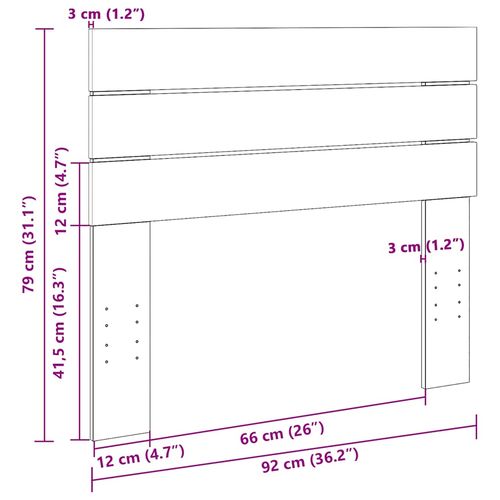 Zagłówek 90 cm lite drewno dąb na Arena.pl