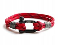 Męska Sportowa Bransoletka Paracord szekla