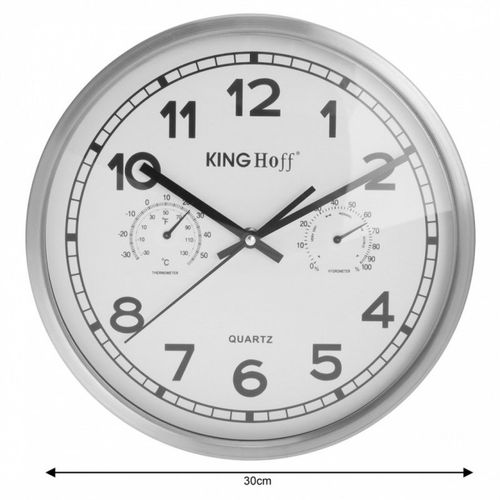 zegar ścienny 30cm kinghoff kh-5027 termometr na Arena.pl