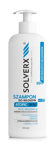 SOLVERX Szampon do włosów ATOPIC SKIN 500ml na Arena.pl