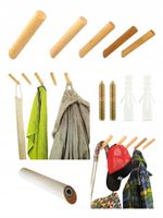 Wieszak do Łazienki na Spodnie Ręczniki Kwiaty Makramy 12 cm Kinkiet Bukowy