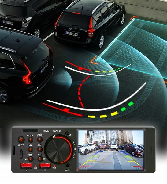 RADIO SAMOCHODOWE 1DIN EKRAN 4,1" USB BLUETOOTH SD zdjęcie 9