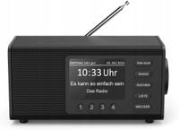 Radio sieciowe DAB+, FM Hama DR1000DE z dużym wyświetlaczem UKW, AUX, 5 W