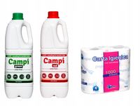 Płyn do toalet turystycznych Campi Green 2L + Campi Red 2L + papier 4 rolki