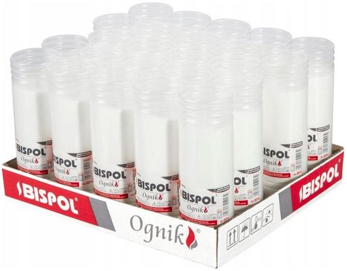 WKŁADY DO ZNICZY PARAFINOWE BISPOL WP4 96H 24SZT na Arena.pl