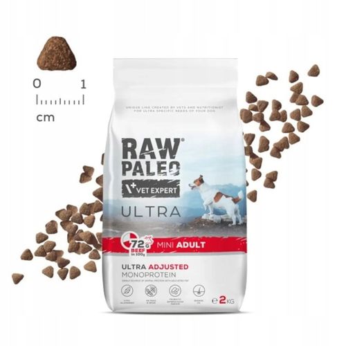 Raw Paleo Ultra Beef Adult Mini 2kg Karma z Wołowiną Dla Psów Ras Małych na Arena.pl