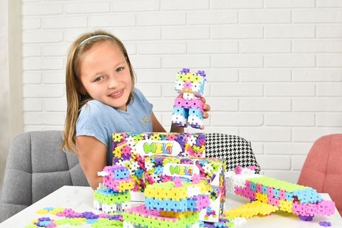 KLOCKI KONSTRUKCYJNE WAFLE MELI BASIC PINK 600 Szt GOFRY PUZZLE 3D MINI na Arena.pl