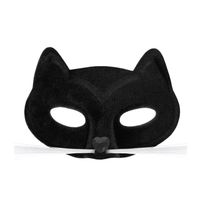 Maska Kot z wąsikami czarna