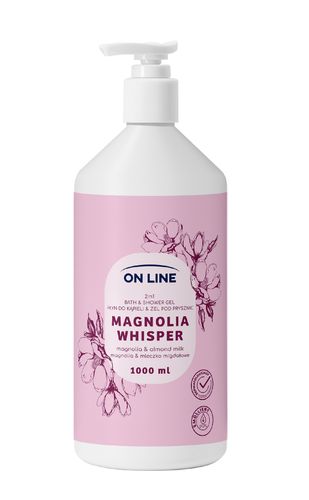 ON LINE Płyn do kąpieli i żel pod prysznic 2w1 Magnolia Whisper 1000 ml na Arena.pl
