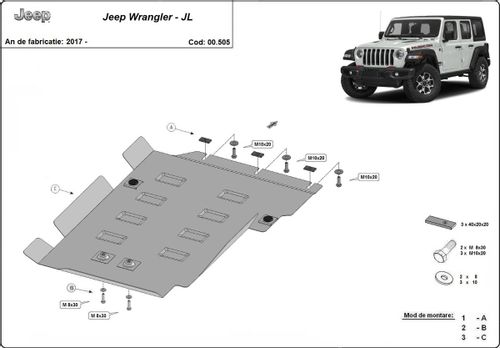 Stalowa osłona pod skrzynie biegów Jeep Wrangler JL 17-2023 na Arena.pl