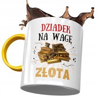 Kubek Żółty Dla Dziadka Na Dzień Dziadka Prezent Z Nadrukiem Ze Zdjęciem