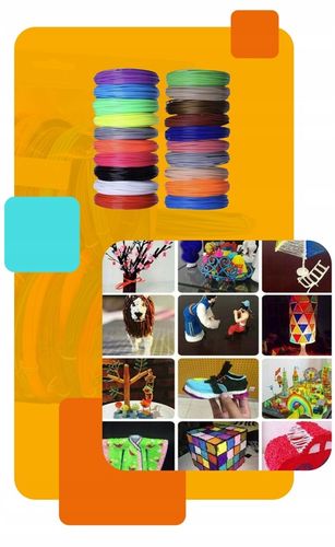 BEZPIECZNY FILAMENT PCL WKŁADY DO DŁUGOPISU 3D 100m 20x5m na Arena.pl