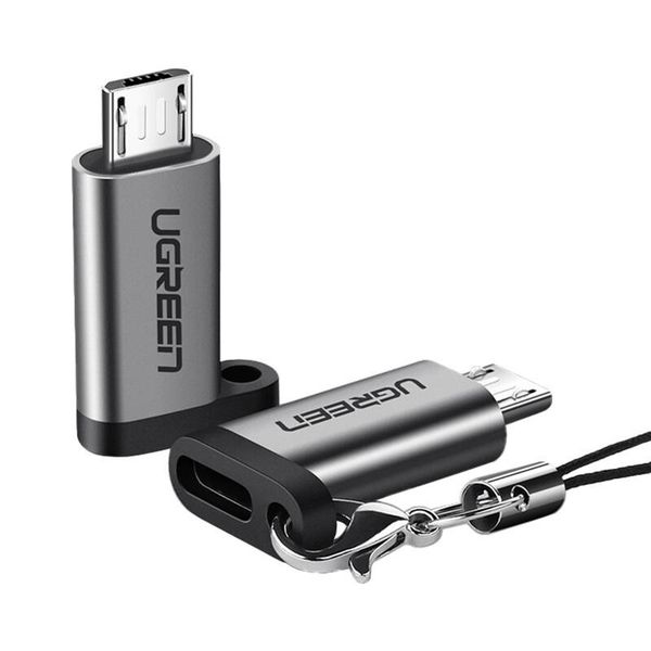 Adapter UGREEN US282 USB-C DO micro USB Aluminiowy Szary zdjęcie 1