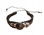 Bransoletka Skórzana Gra o Tron Ród Lannister Złoty Lew Królowie Skał Gift