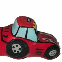 condomerie prezerwatywa artystyczna xl traktor czerwony ręcznie malowana